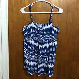 Blue and white shirt